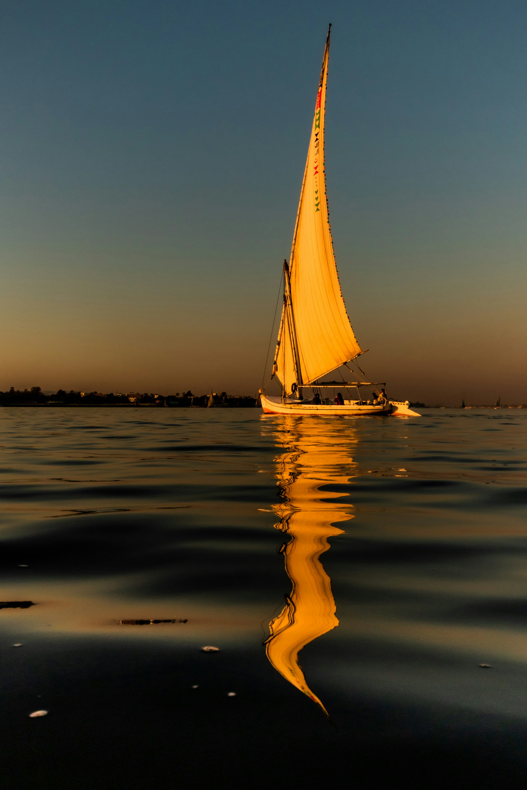 Felucca sailing on the Nile at Luxor