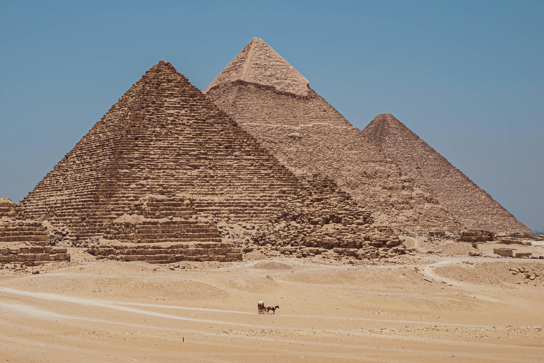 Giza pyramids on the edge of Greater Cairo (representative image)